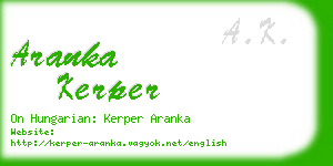 aranka kerper business card